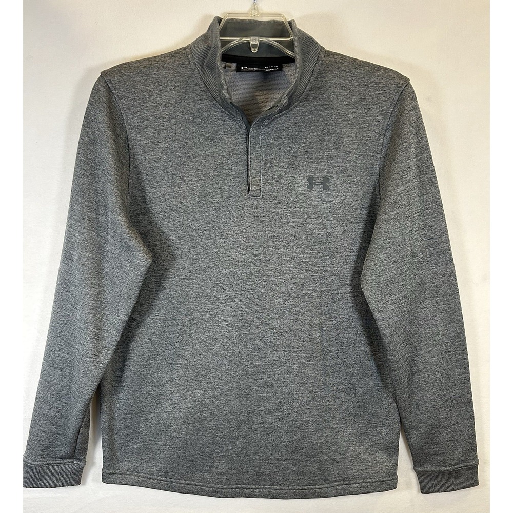 Under Armour Cold Gear 1/4 Zip Fleece Pullover‎ Loose Gray Mens Large L